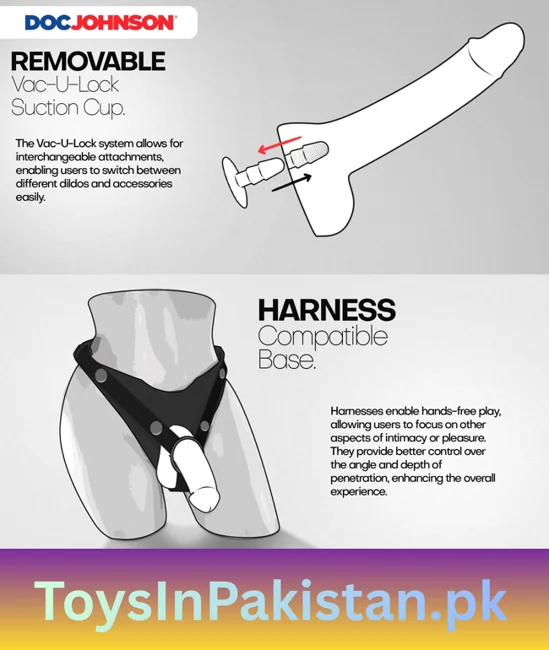 10 inch 2 wide ultraskyn harness dildo