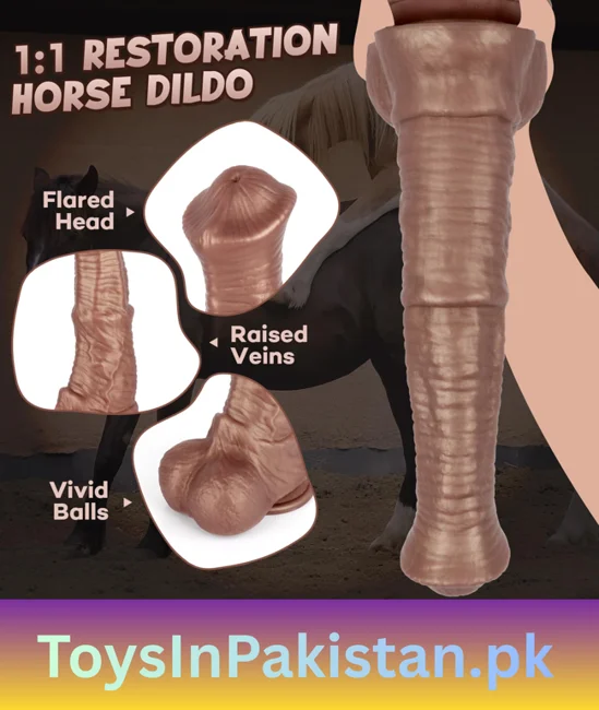 10.5 inch horse-shape suction dildo