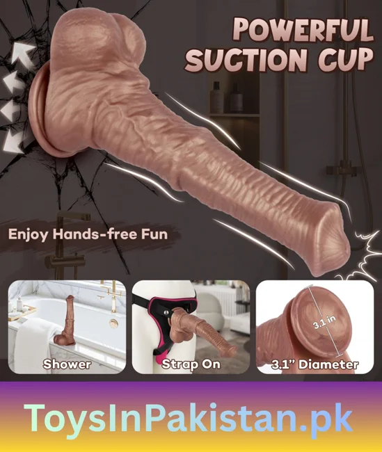10.5 inch horse-shape suction dildo