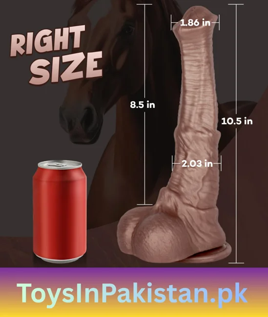 10.5 inch horse-shape suction dildo