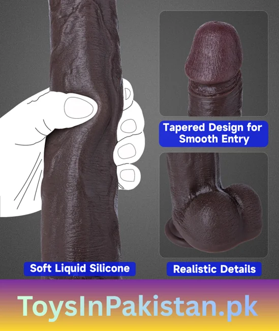 12 inch 2 wide black heated thrusting dildo