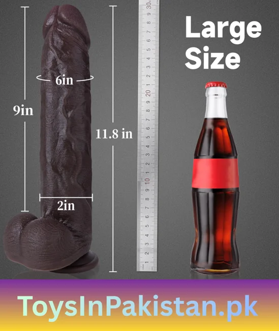 12 inch 2 wide black heated thrusting dildo