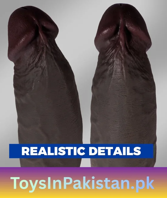 12 inch 2.5 wide black dual-density dildo