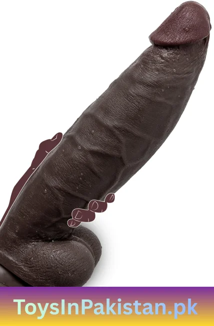 12 inch 2.5 wide black dual-density dildo