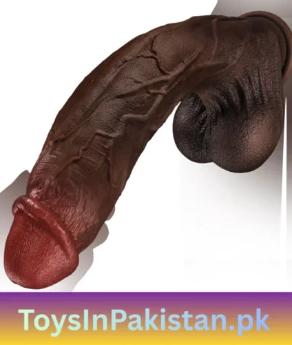 13 inch xxxl black dual-density dildo