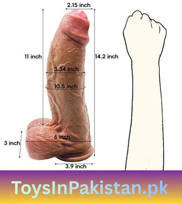 14.4 inch 3.3 wide monster suction dildo