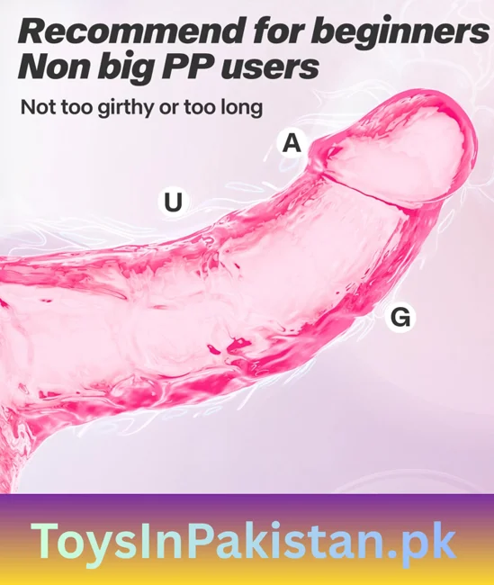 6.7 inch soft pink suction dildo