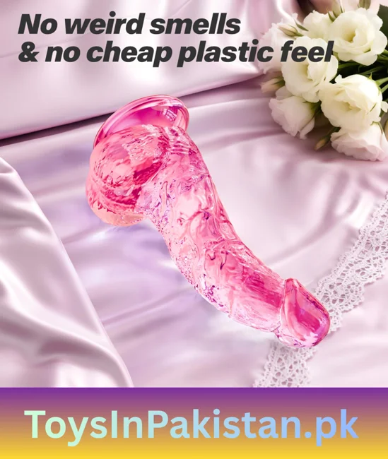6.7 inch soft pink suction dildo