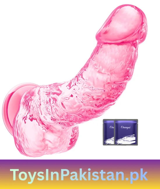 6.7 inch soft pink suction dildo