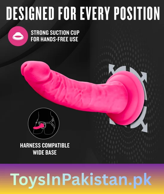 7.5 inch 1.5 wide neon pink dual-density dildo