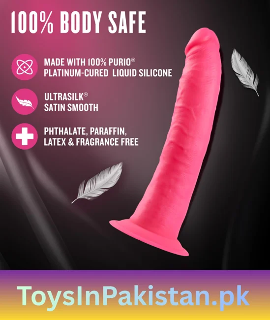 7.5 inch 1.5 wide neon pink dual-density dildo