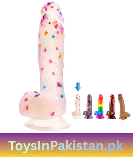7.6 inch colorful platinum silicone suction dildo