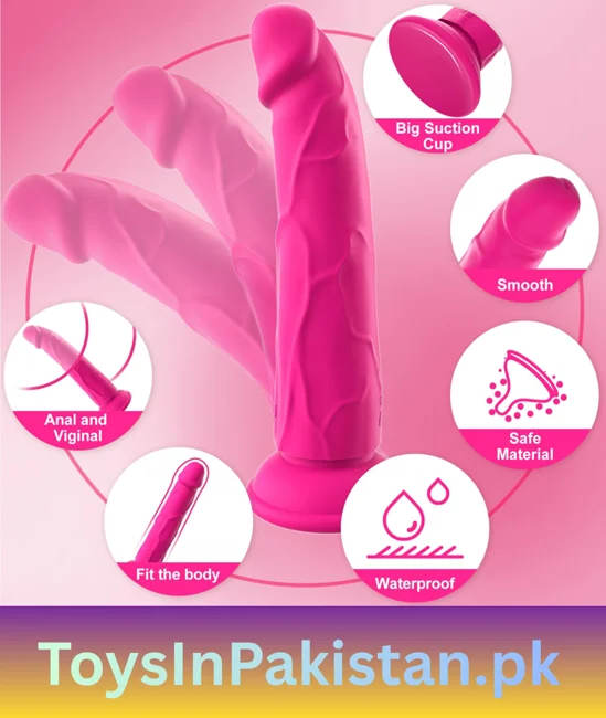 7.68 inch pink 10-mode vibrating dildo