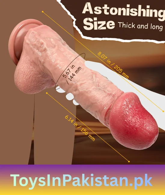 8 inch 1.8 wide dual-density suction dildo