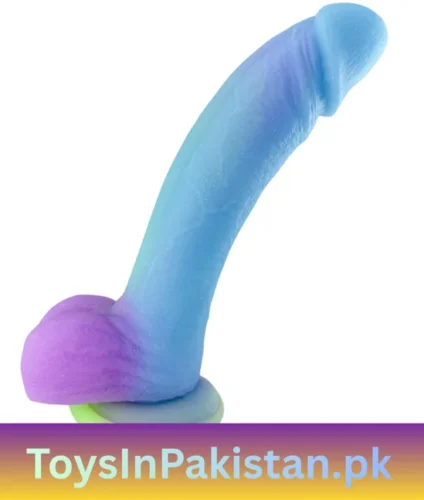 8.5 inch luminous gradient curved suction dildo