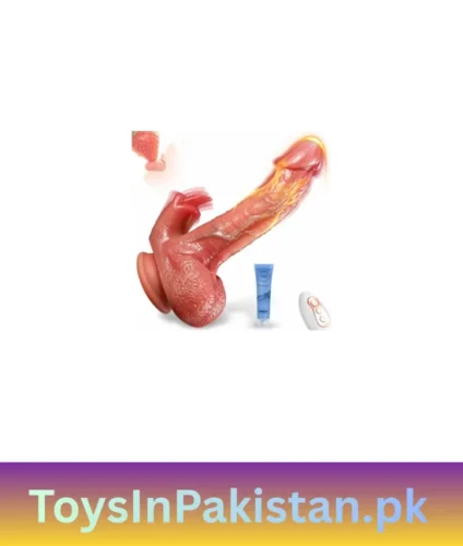9 inch tongue heated thrusting suction dildo