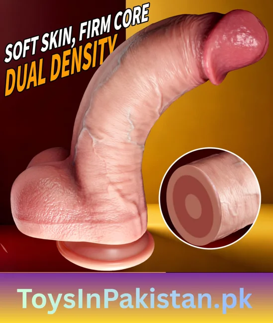 9.8 inch 2.2 wide dual-density suction dildo