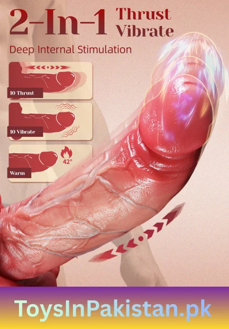 realistic tongue heated thrusting vibrating dildo